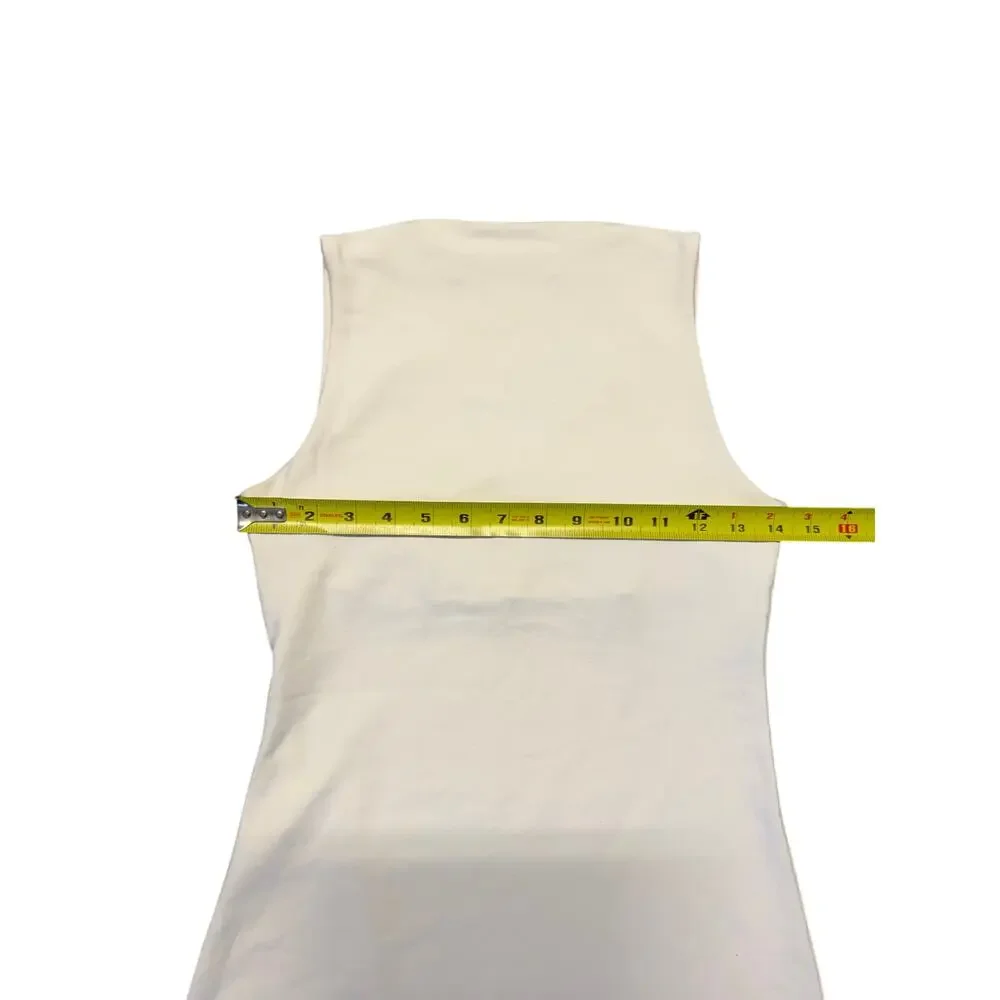 Susana Monaco Womens Sleeveless V Neck Body Con Dress while ivory Size Small